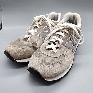 New Balance 574 Men's Sneakers Gray Suede Mesh Size 9 US Used Condition
